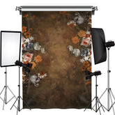 Aperturee - Vintage Oil Painting Colorful Flower Floral Backdrop